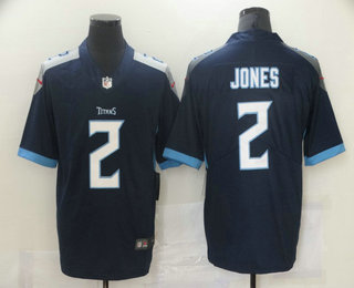 Men's Tennessee Titans #2 Julio Jones Navy Blue 2021 Vapor Untouchable Stitched NFL Nike Limited Jersey
