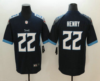 Men's Tennessee Titans #22 Derrick Henry Nike Navy Blue New 2018 Vapor Untouchable Limited Jersey