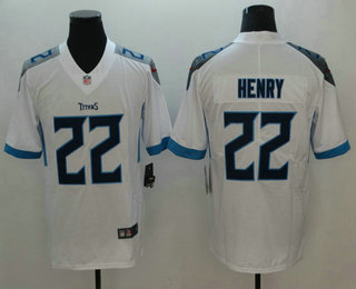 Men's Tennessee Titans #22 Derrick Henry Nike White New 2018 Vapor Untouchable Limited Jersey