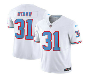 Men's Tennessee Titans #31 Kevin Byard White 2023 FUSE Vapor Limited Throwback Stitched Jersey