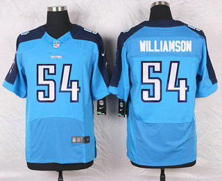 Men's Tennessee Titans #54 Avery Williamson Light Blue Team Color NFL Nike Elite Jersey