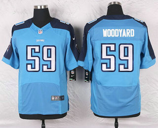 Men's Tennessee Titans #59 Wesley Woodyard Light Blue Team Color NFL Nike Elite Jersey