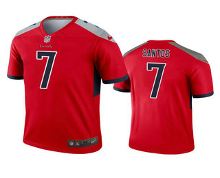 Men's Tennessee Titans #7 Cairo Santos Red Inverted Legend Jersey