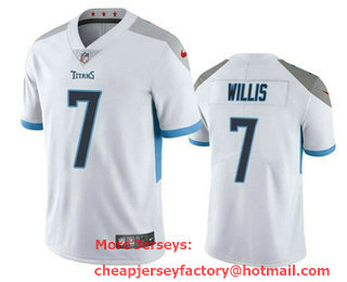 Men's Tennessee Titans #7 Malik Willis White 2021 Vapor Untouchable Stitched NFL Nike Limited Jersey