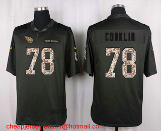 Men's Tennessee Titans #78 Jack Conklin Black Anthracite 2016 Salute To Service Stitched NFL Nike Limited Jersey