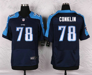 Men's Tennessee Titans #78 Jack Conklin Navy Blue Alternate Stitched NFL Nike Elite Jersey