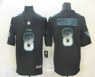 Men's Tennessee Titans #8 Marcus Mariota Black 2019 Vapor Smoke Fashion Stitched NFL Nike Limited Jersey