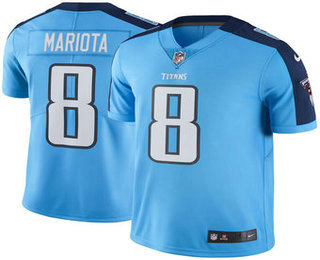 Men's Tennessee Titans #8 Marcus Mariota Nike Light Blue Color Rush Limited Jersey