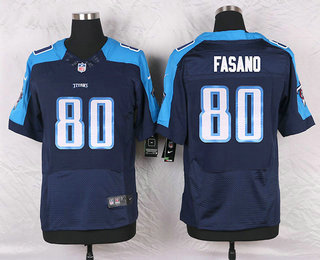 Men's Tennessee Titans #80 Anthony Fasano Navy Blue Alternate NFL Nike Elite Jersey