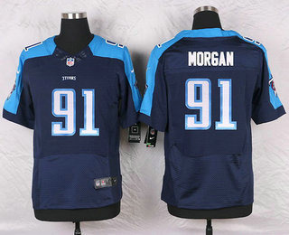 Men's Tennessee Titans #91 Derrick Morgan Navy Blue Alternate NFL Nike Elite Jersey