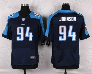 Men's Tennessee Titans #94 Austin Johnson  Navy Blue Alternate NFL Nike Elite Jersey