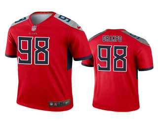 Men's Tennessee Titans #98 Brian Orakpo Red Inverted Legend Jersey