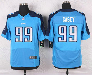 Men's Tennessee Titans #99 Jurrell Casey Light Blue Team Color Stitched NFL Nike Elite Jersey