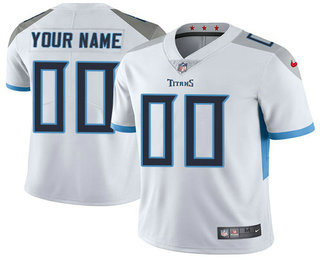 Men's Tennessee Titans Custom 2018 NEW Vapor Untouchable White Road NFL Nike Limited Jersey