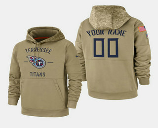 Men's Tennessee Titans Custom 2019 Salute to Service Sideline Therma Pullover Hoodie