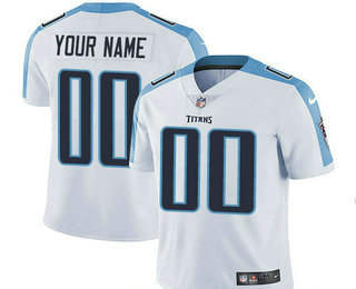Men's Tennessee Titans Custom Vapor Untouchable White Road NFL Nike Limited Jersey