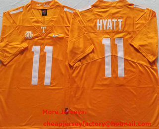 Men's Tennessee Volunteers #11 Jalin Hyatt Orange 2023 Vapor Untouchable Limited Stitched Nike Jersey