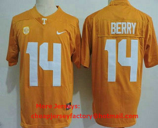 Men's Tennessee Volunteers #14 Eric Berry Orange College Football Jersey