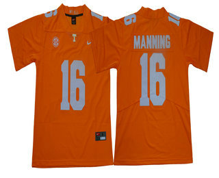 Men's Tennessee Volunteers #16 Peyton Manning Yellow 2017 Vapor Untouchable Stitched Nike NCAA Jersey