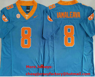 Men's Tennessee Volunteers #8 Nico Iamaleava Blue FUSE College Football Jersey