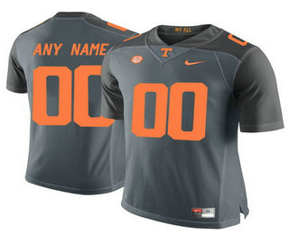Men's Tennessee Volunteers Customized College Football Limited Jersey - Grey