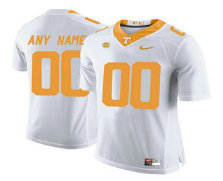 Men's Tennessee Volunteers Customized College Football Limited Jersey - White