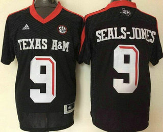 Men's Texas A&M Aggies #9 Ricky Seals-Jones Black 2016 College Football Jersey