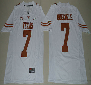 Men's Texas Longhorns #7 Shane Buechele White 2016 Limited Stitched College Football Nike NCAA Jersey