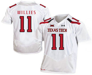 Men's Texas Tech Red Raiders #11 Derrick Willies White College Football Stitched Under Armour NCAA Jersey