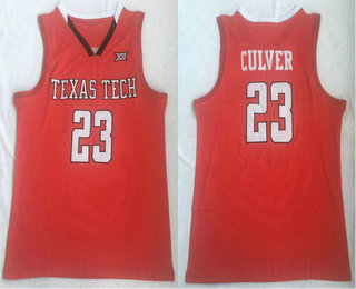 Men's Texas Tech Red Raiders #23 Jarrett Culver Red Basketball Jersey