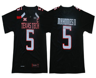 Men's Texas Tech Red Raiders #5 Patrick Mahomes II Black College Football Stitched Under Armour NCAA Jersey