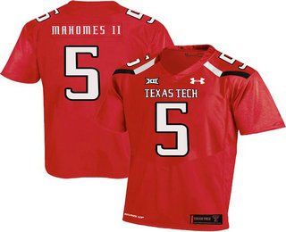 Men's Texas Tech Red Raiders #5 Patrick Mahomes II Red College Football Stitched Under Armour NCAA Jersey