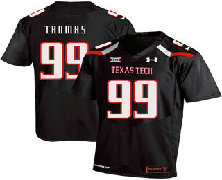 Men's Texas Tech Red Raiders #99 Mychealon Thomas Black College Football Stitched Under Armour NCAA Jersey