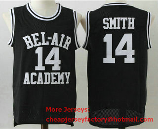 Men's The Movie Bel Air Academy #14 Will Smith Black Swingman Basketball Jersey