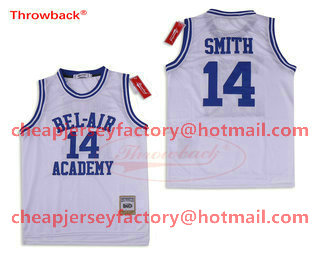 Men's The Movie Bel Air Academy #14 Will Smith White Swingman Basketball Jersey