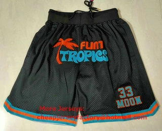 Men's The Movie Flint Tropics #33 Jackie Moon Teal Green Soul Swingman Basketball Shorts
