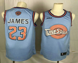 Men's The Movie Space Jam #23 LeBron Jame Blue Soul Swingman Basketball Jersey