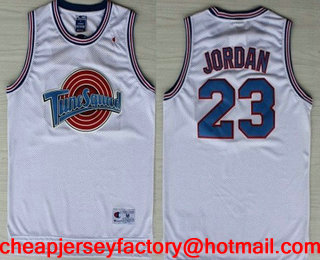 Men's The Movie Space Jam #23 Michael Jordan White Soul Swingman Jersey
