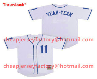 Men's The Sandlot #11 Alan Yeah-Yeah McClennan ALL White Movie Stiched Jersey