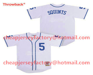 Men's The Sandlot #5 Michael Squints Palledorous ALL White Movie Stiched Jersey