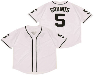 Men's The Sandlot #5 Michael Squints Palledorous White With Blank Front Movie Stiched Jersey