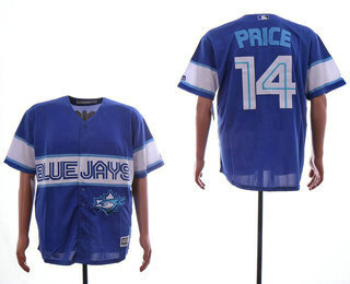 Men's Toronto Blue Jays #14 David Price New Navy Blue Stitched MLB Majestic Cool Base Jersey