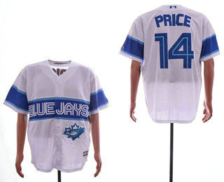 Men's Toronto Blue Jays #14 David Price New White Stitched MLB Majestic Cool Base Jersey