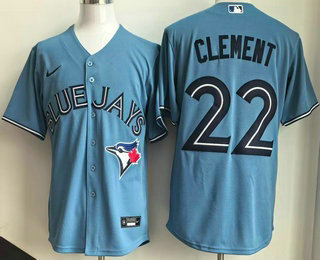 Men's Toronto Blue Jays #22 Ernie Clement Light Blue Cool Base Jersey