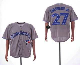 Men's Toronto Blue Jays #27 Vladimir Guerrero Jr. Gray  Stitched MLB Cool Base Jersey