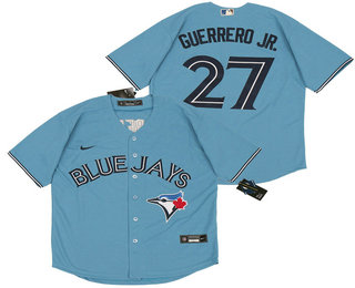 Men's Toronto Blue Jays #27 Vladimir Guerrero Jr. Light Blue Stitched MLB Cool Base Nike Jersey