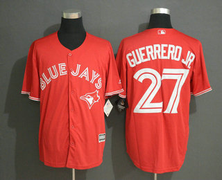 Men's Toronto Blue Jays #27 Vladimir Guerrero Jr. Red Stitched MLB Cool Base Jersey
