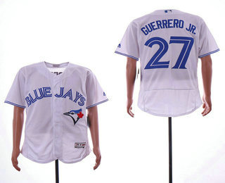 Men's Toronto Blue Jays #27 Vladimir Guerrero Jr. White Stitched MLB Flex Base Jersey