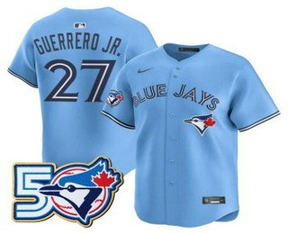 Men's Toronto Blue Jays #27 Vladimir Guerrero Jr Blue 50th Limited Jersey