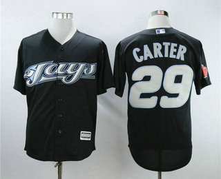 Men's Toronto Blue Jays #29 Joe Carter Black 2008 Turn Back Stitched Cool Base Stitched MLB Jersey